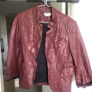 Zadig and Voltaire lamb leather jacket